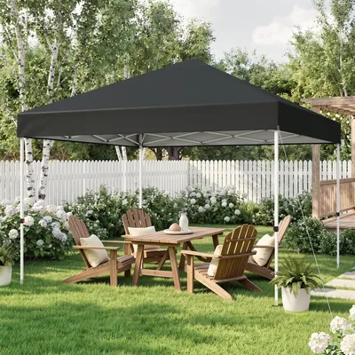 Produktbild von Hawthyhome Faltpavillon 3x3m Wasserdicht Stabil Winterfest mit Tragetasche Pop Up Pavillon Höhenverstellbar Partyzelt Gartenpavillon , Schwarz