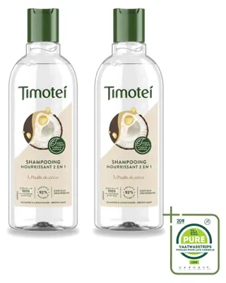 Zdjęcie produktu dla 2 x Szampon Timotei 2 w 1, odżywiający - 300 ml - Opakowanie zbiorcze - 2 sztuki