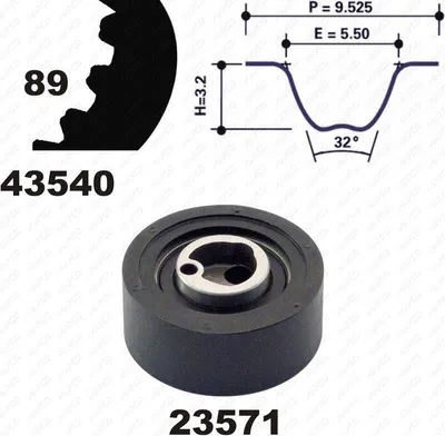 Produktbild von MAPCO 23540 Zahnriemensatz für SUZUKI Samurai SUV (SJ) 89-Zähne
