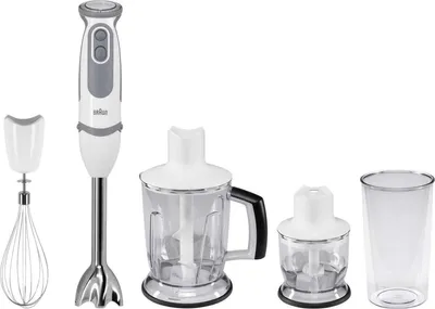 Produktbild von Braun MultiQuick 5 MQ 5245 WH, Pürierstab, 1,25 l, Eis-Crusher, 1,2 m, 1000 W, Grau, Weiß