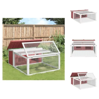 Produktbild von vidaXL Kaninchenstall Mokka 117,5x97x47,5 cm Massivholz Kiefer -  Lebensräume & Gehege für Kleintiere