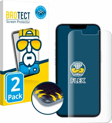 Produktbild von 2x BROTECT Fullscreen Schutzfolie für Apple iPhone 13 Pro Displayschutz Folie Fullcover Klar Transparent
