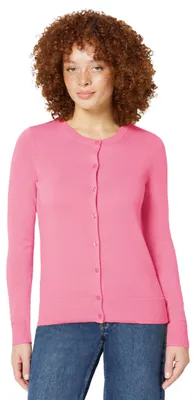 Immagine prodotto di Giacca in maglia girocollo leggera da donna Essentials (disponibile anche in taglie forti), rosa