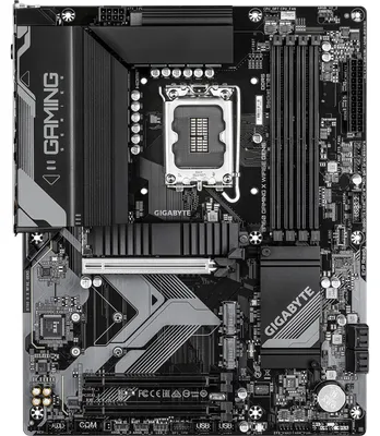 Produktbild von GIGABYTE B760 GAMING X WIFI6E GEN5 Mainboard – Unterstützt Intel Core Prozessoren der 14. Generation, 8+1+1 Phasen VRM, bis zu 5600 MHz DDR5, 3 x PCIe 4.0 M.2, Wi-Fi 6E, 2.5 GbE LAN, USB 3.2 Gen 2, Intel, LGA 1700, Intel® Celeron®, Intel Core i3 12th Gen, Intel Core i3 13th Gen, Intel Core i3 14th Gen, Intel..., LGA 1700, DDR5-SDRAM, 256 GB