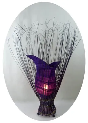 Obrázek produktu pro Dekorativní lampa Náladová lampa Asijská lampa Stojací lampa Stolní lampa Stolní lampa Bali Asia TULPE velká 100 cm, fialová