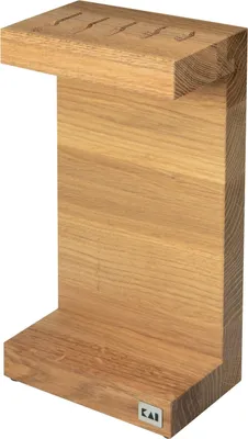 Image de KAI DM-0803 Bloc à couteaux en C, bois de chêne, 17 x 10 x 30 cm, pour 5 couteaux, naturel (1 pièce)