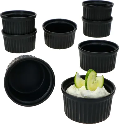 Produktbild von 8er Set Creme Brulee Schale NERO 9x5cm schwarz - 24302121