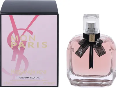 Produktbild von Yves Saint Laurent Mon Paris Floral, Frauen, 90 ml, Nicht nachfüllbare Flasche, Bergamotte, Pfirsich, Birne, Himbeere, Stechäpfel, Jasmin, Magnolien, Orangenblüte, Pfingstrose, Kaschmir, Patschuli