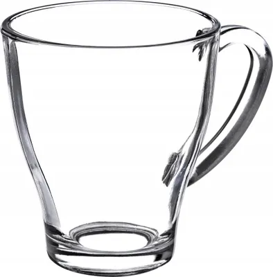 Obrázok produktu pre Sklenené poháre na čaj a kávu – sada 6 ks – 250 ml – s uchom –  FCM – vyrobené v Poľsku