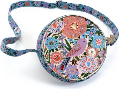 Produktbild von Djeco Kinder Handtasche Vogel Design, verstellbarer Griff, 17,5 x 17 x 4,3 cm