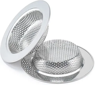 Immagine prodotto di Filtro universale per lavello - Filtro di scarico - Tappo di scarico - Filtro per lavello adatto alla maggior parte dei lavelli da cucina - Diametro esterno (11,2 cm)