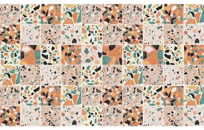 Obrázok produktu pre Samolepiace nálepky na obklady do kuchyne a kúpeľne – 60 nálepiek v štýle terrazzo – 60 nálepiek, 15 x 15 cm