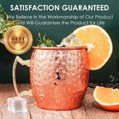 Immagine prodotto di Bicchiere Moscow Mule da 500 ml Bicchiere in rame fatto a mano Tazze in rame Moscow Mule