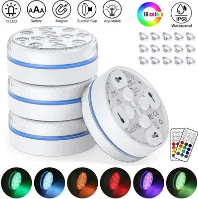 Produktbild von Unterwasser Lichter Wasserdichte LED RGB Tauch Aquarium Pool Teich Lampe