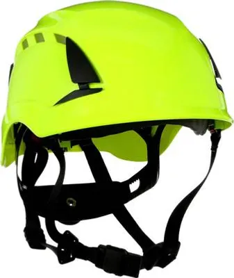 Image de 3M SecureFit X5014VE-CE Casque de protection ventilé, avec détecteur d'UV Vert fluo EN 397, EN 12492, EN 50365 (X5014VE-CE)