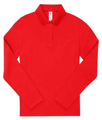 Image de B&C - Polo « My Polo 210 » pour femmes à manches longues FK3051 (L) (rouge)