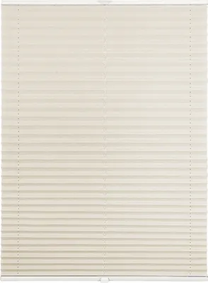 Produktbild von Plissee nach Maß Crushed zum Anschrauben in Glasleiste Farbe: Beige, Größe: B): 101-110 cm, H): 101-150 cm