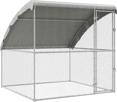 Obrázek produktu pro vidaXL Klec pro kuřata stříbrná 2 x 2 x 2 m Pozinkovaná ocel