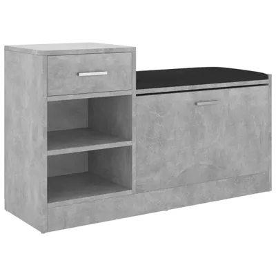 Produktbild von Schuhbank Betongrau 94,5x31x57 cm Holzwerkstoff