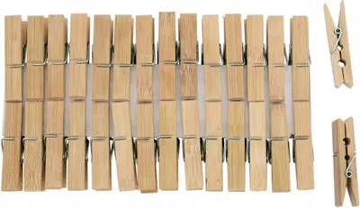 Produktbild von FEINZ | Wäscheklammern Holz - 30 Stück - 6 cm - Stabil und langlebig - Ideal für Zuhause