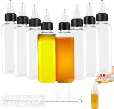 Produktbild von Famanu Spritzflaschen Set 8 Stück, 100 ml, Kunststoffflaschen mit Spitzdeckel
