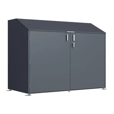 Produktbild von DEGAMO Fahrradgarage Fahrradbox FREIBURG 200x100x157cm Stahl anthrazit RAL 7016