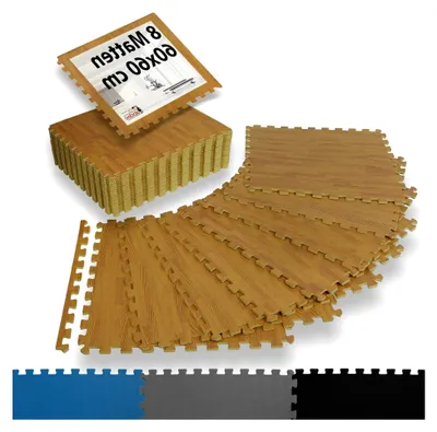 Produktbild von 8er Set Bodenschutzmatten für Sportgeräte, 1 cm Dicke, 60 x 60 cm, 2,88 m²