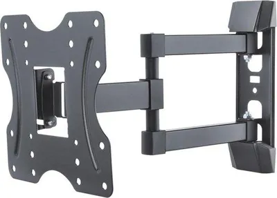 Produktbild von Unyqoos® TV-Wandhalterung schwenkbar & neigbar für 58–107 cm (23–42 Zoll) | VESA 100x100 / 200x100 / 200x200 | Drehbar ±90°, Neigbar +3°/−10° | Aluminium, schwarz, 30 kg