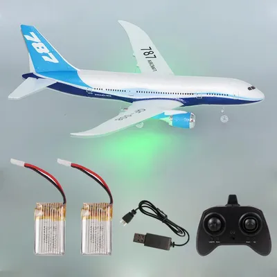 Produktbild von QF008 - RC Flugzeug Segler - 55 cm Spannweite - 2,4 GHz - 3-Kanal - Integriertes Gyroskop - LED-Lichter - RTF Für Anfänger - Schwarz