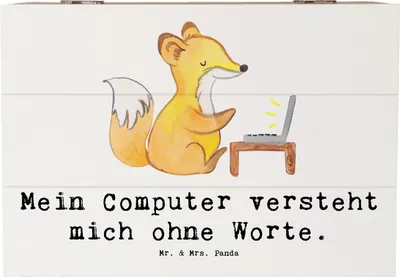 Produktbild von Mr. & Mrs. Panda Box Verständnisvoller Softwareentwickler 22 x 15 cm - Weiß - Geschenk, Technologie, Schatulle, Softwareentwicklung, holzschatulle, fotobox, Schatzkiste