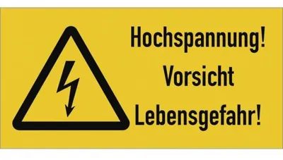 Produktbild von Dreifke® Aufkleber Hochspannung! Vorsicht Lebensgefahr!, Kombischild, Folie, ...