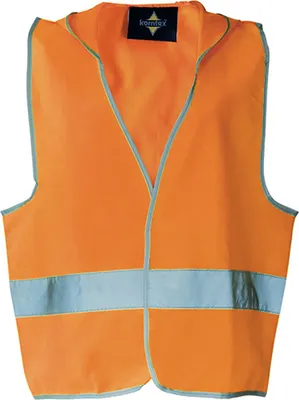 Produktbild von Korntex Unisex Warnschutz für Kinder Hooded Safety Vest EN 1150 KXKWH Orange Signal Orange XS (3-6 Years)