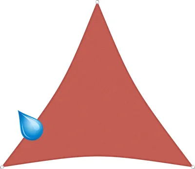 Produktbild von sunprotect 83252 wasserabweisend Sonnensegel Hydro, 3,6 x 3,6 x 3,6 m, Dreieck, wasserabweisend, rost-rot