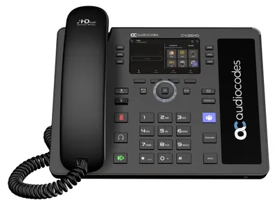Produktbild von AudioCodes C435HD, IP-Telefon, Schwarz, Kabelgebundenes Mobilteil, Android, SIP-Info, Tasten