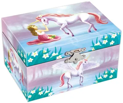 Produktbild von Harlekijn Schmuckkästchen Spieluhr Einhorn Mädchen Schmuckdose Holz