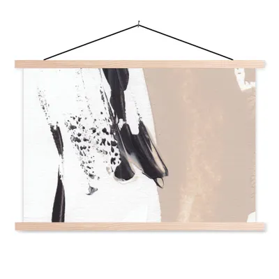 Produktbild von MuchoWow® Textilposter Farbe - Design - Abstrakt 120x80 cm mit holzfarbenen Rahmen - Aufhängeset