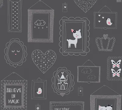 Produktbild von A.S. Création Kinderzimmertapete Boys & Girls Vliestapete mit Glitzereffekt grau silber rosa 10,05 m x 0,53 m