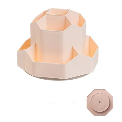 Produktbild von Schreibtisch Organizer 360°Drehbar 9 Fächern Große Kapazität Stiftehalte Stifte Organizer für Büro Schule Schreibtisch Bleistift Rosa