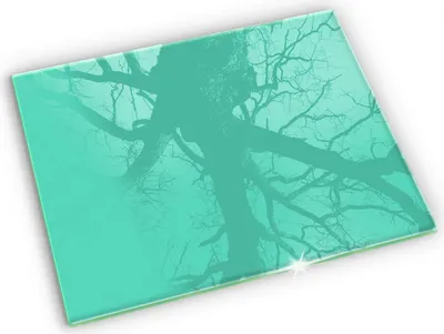 Produktbild von Glas Grabkerzen Untersetzer Motiv Gummifüße - 52x40 cm - Grüne Farbe