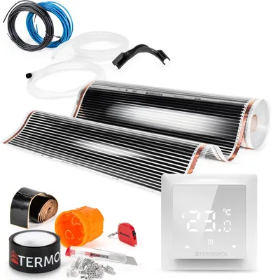 Produktbild von Termofol Elektrische Heizfolie mit Thermostat H6, Weiß, 60 W/m², 14m²