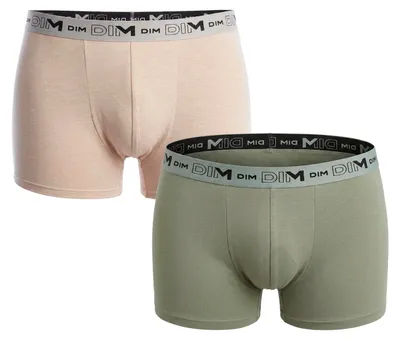 Imagen del producto de DIM - Paquete de 2 boxers para hombre, confeccionados en algodón orgánico, modelo D0EAR