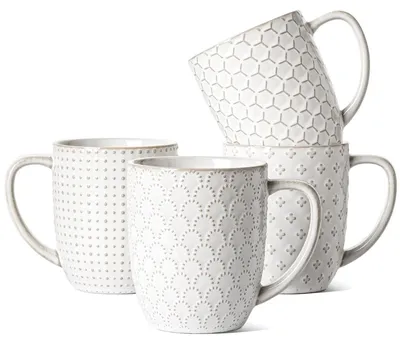 Immagine prodotto di Set di 4 tazze da caffè, capacità 480 ml, colore bianco "Artico", in Vetroceramica
