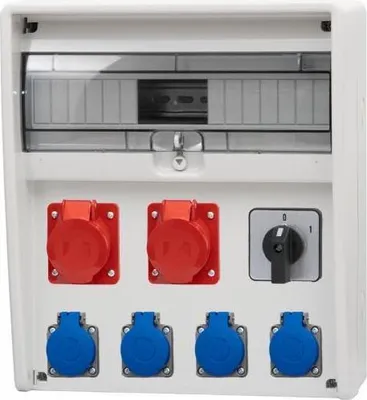Productafbeelding van Verdeelpaneel 17M ULISSE, 2x16A/5-polig, 4x230V, beschermingsgraad IP65