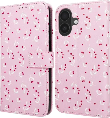 Produktbild von imoshion Design Klapphülle iPhone 16 - Blush Berries