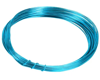 Produktbild von 10 Meter Basteldraht 1mm, Schmuckdraht Aludraht Dekodraht Aluminiumdraht rostfreier Draht in Blau