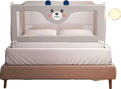 Immagine prodotto di Sponda per letto, modello portatile, facile da installare, 1 pezzo grigio, 1,5 m