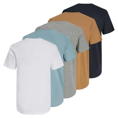 Produktbild von 5er Pack JACK & JONES Herren T-Shirts Tee SS Crew Neck