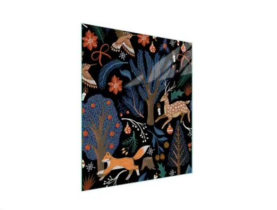 Produktbild von Glas-Schneidebrett 45x52 cm mit Tiermotiv – robust, hygienisch und geruchsneutral