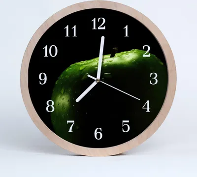 Produktbild von Holzuhr 20fi cm wanduhr - Apfel Obst
