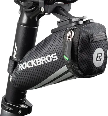 Zdjęcie produktu dla Rockbros Torba Torebka Sakwa Rowerowa Pod Siodełko Wytrzymała Czarna